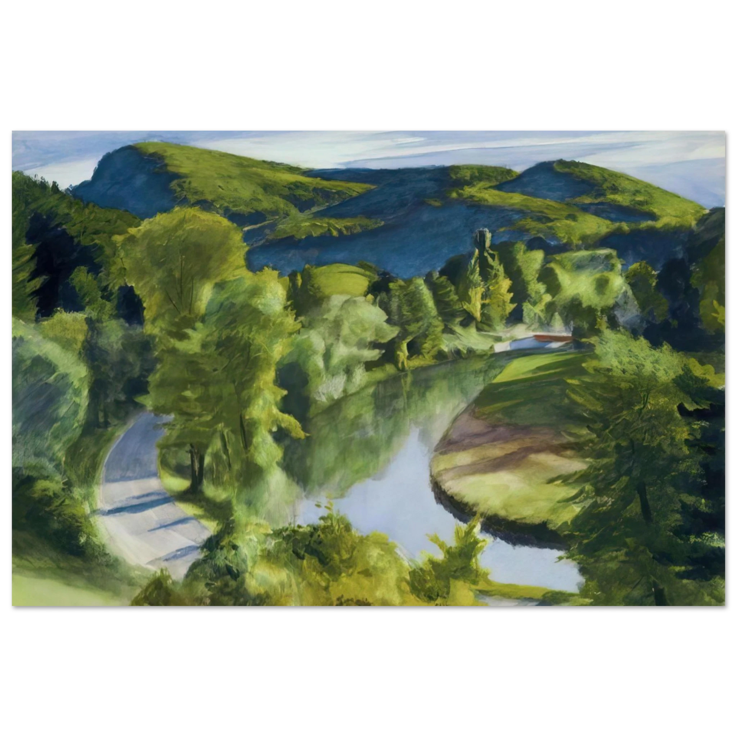 Edward Hopper - First Branch of the White River, Vermont Fine Art Poster - 75x100 cm / 30x40 inches