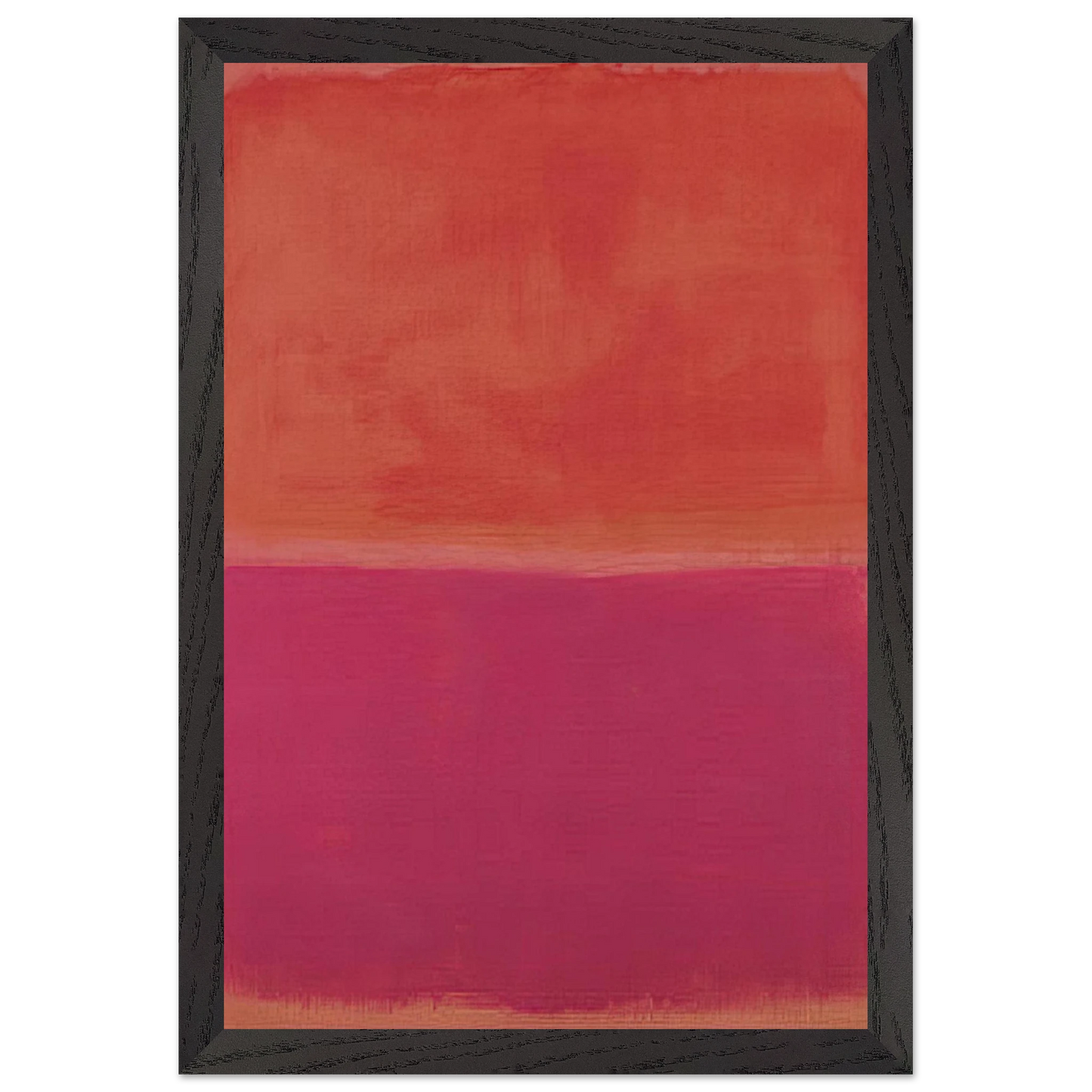 Mark Rothko - No. 3 - 1967 Wall Art - 60x80 cm / 24x32 inches - Premium Wooden Framed Poster With Fine Art Paper - Wood frame