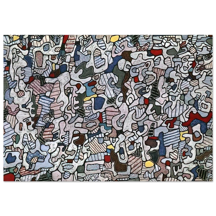 L HOURLOUPE 1966 - Jean Dubuffet Brushed Aluminum Print - 70x100 cm / 28x40 inches | Jean Dubuffet Aluminum Print | Jean Dubuffet Prints