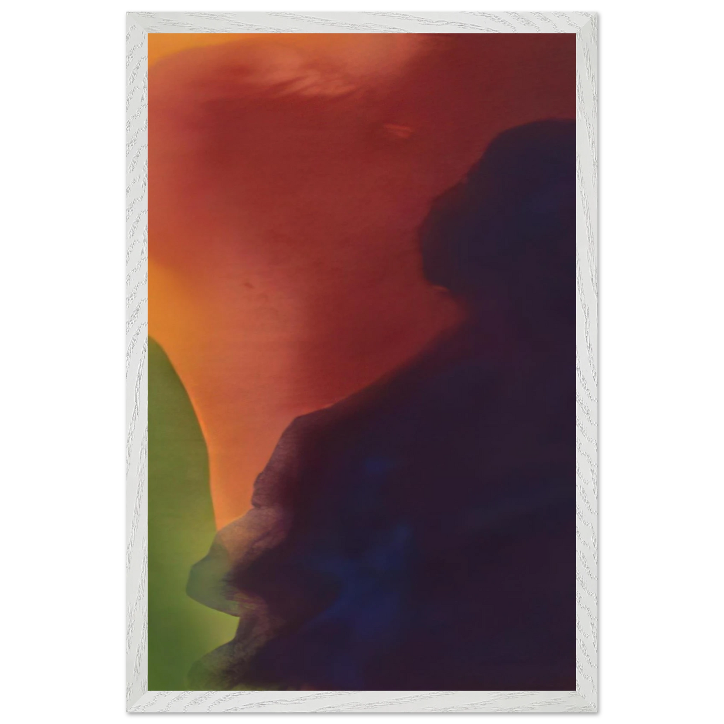 Helen Frankenthaler - Blue Atmosphere III - 1963 Wall art - A1 (59.4 x 84.1 cm) - Premium Wooden Framed Poster With Fine Art Paper - White frame