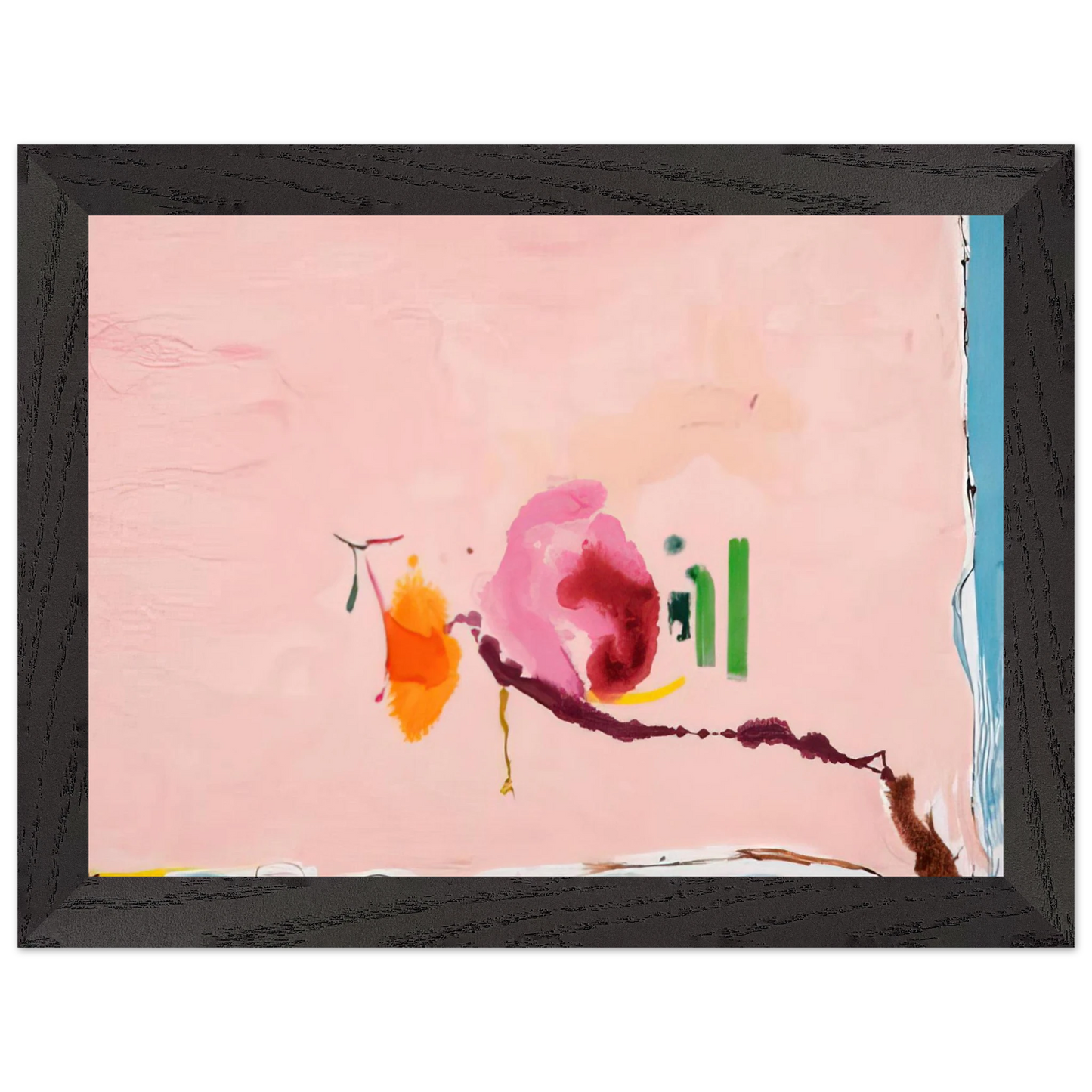 Helen Frankenthaler - Flirt - 1995 Wall art - 60x80 cm / 24x32 inches - Premium Wooden Framed Poster With Fine Art Paper - Wood frame