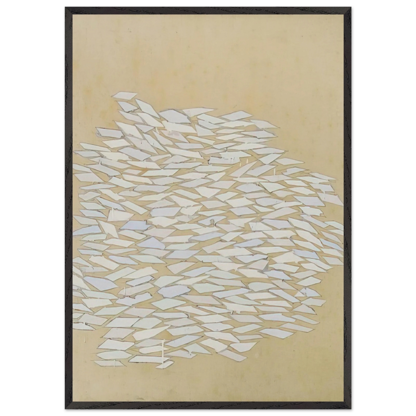 Pastel Statement - 1971 - Robert Goodnough Framed Art Print – Black Wooden Frame - Default Title - -Framed Art Print