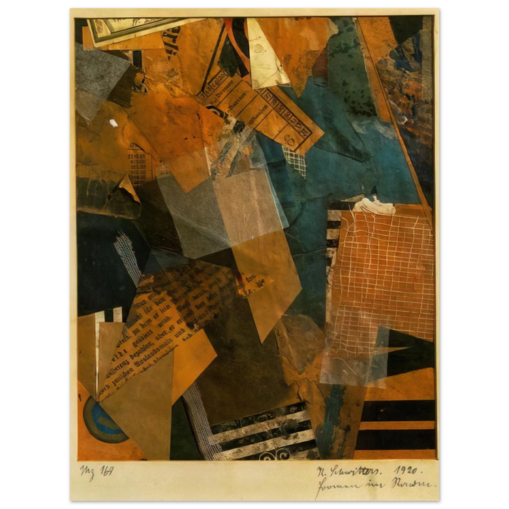 Kurt Schwitters - FORMS IN SPACE 1920 75x100 cm / 30x40inches Fine Art Poster