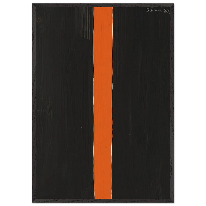 Untitled Black and Orange - 1988 - Gunther Forg 70x100 cm / 28x40 inches Framed Art Print – Black Wooden Frame