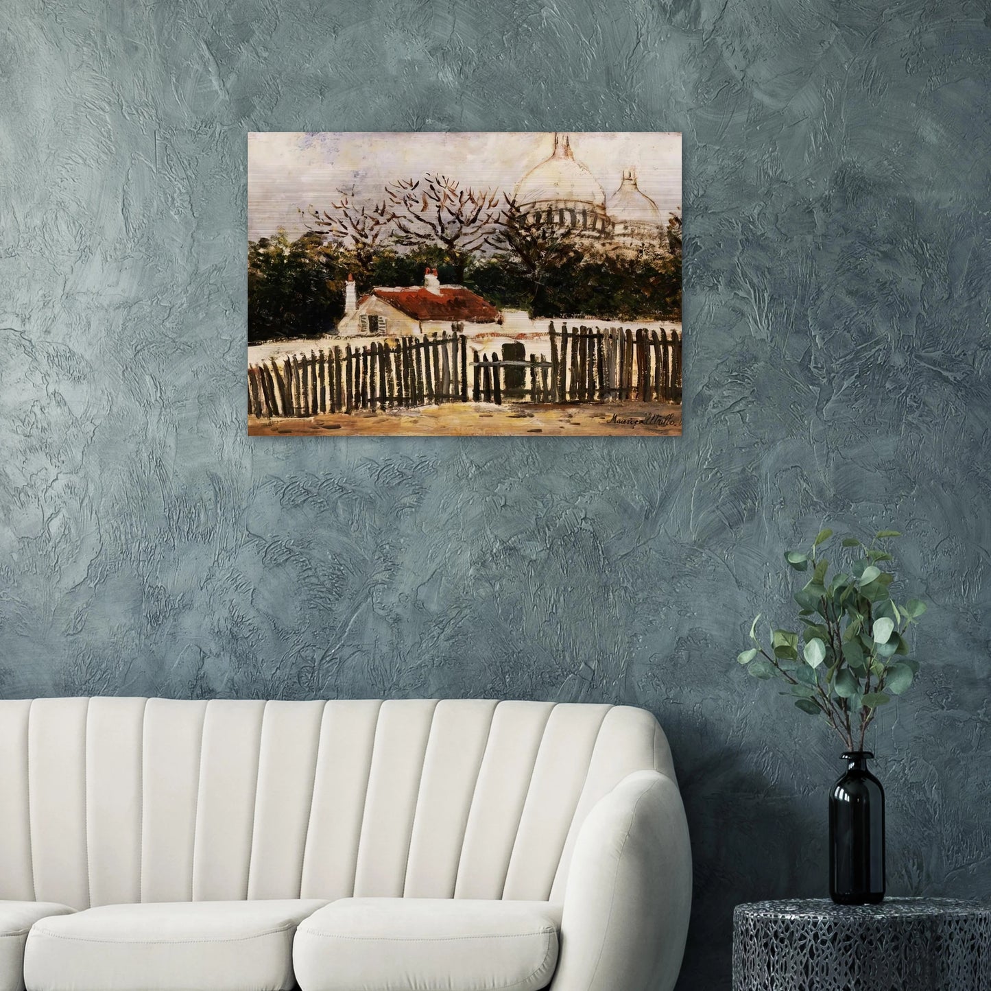 SACRE COEUR 2 - Maurice Utrillo Brushed Aluminum Print - 70x100 cm / 28x40 inches | Maurice Utrillo Aluminum Print | Maurice Utrillo Prints