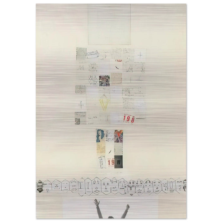 UNTITLED 1980 - Alighiero Boetti Brushed Aluminum Print - 70x100 cm / 28x40 inches | Alighiero Boetti Aluminum Print | Alighiero Boetti Prints