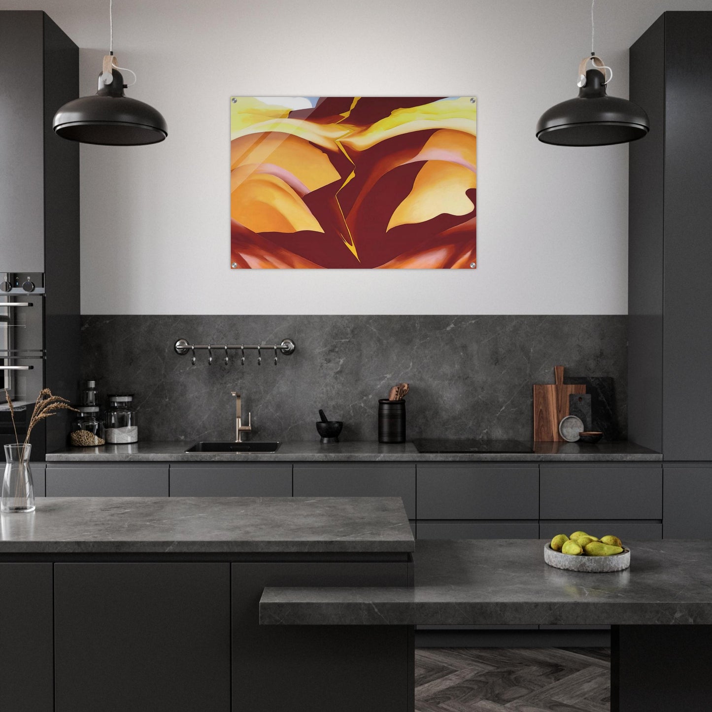 Black Place IV - Georgia O'Keeffe Acrylic Print - 70x100 cm / 28x40″ inches | Georgia O'Keeffe Wall Art | Georgia O'Keeffe Prints