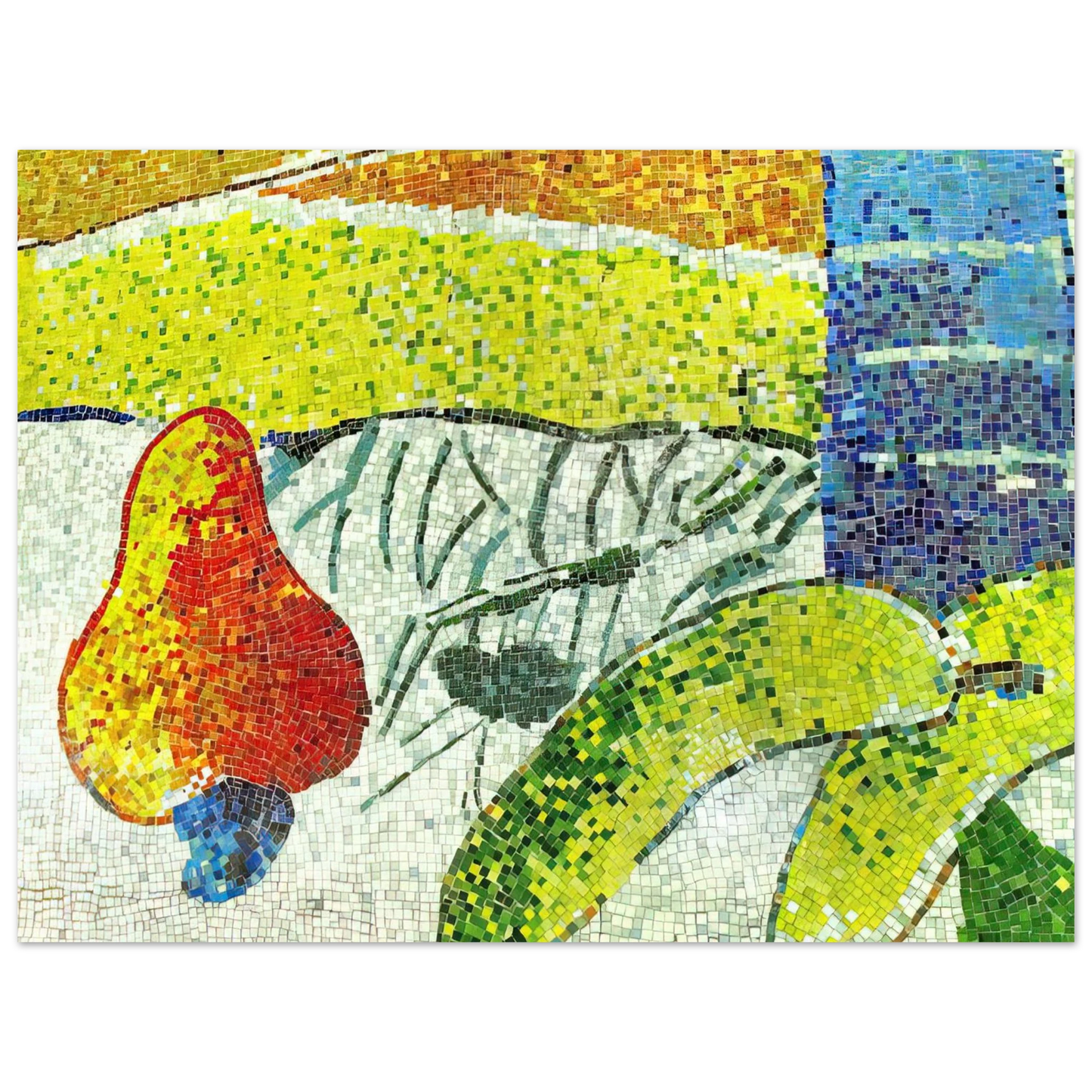 Aldemir Martins - Caju e Bananas - Naïve Art Primitivism Fine Art Poster - Default Title