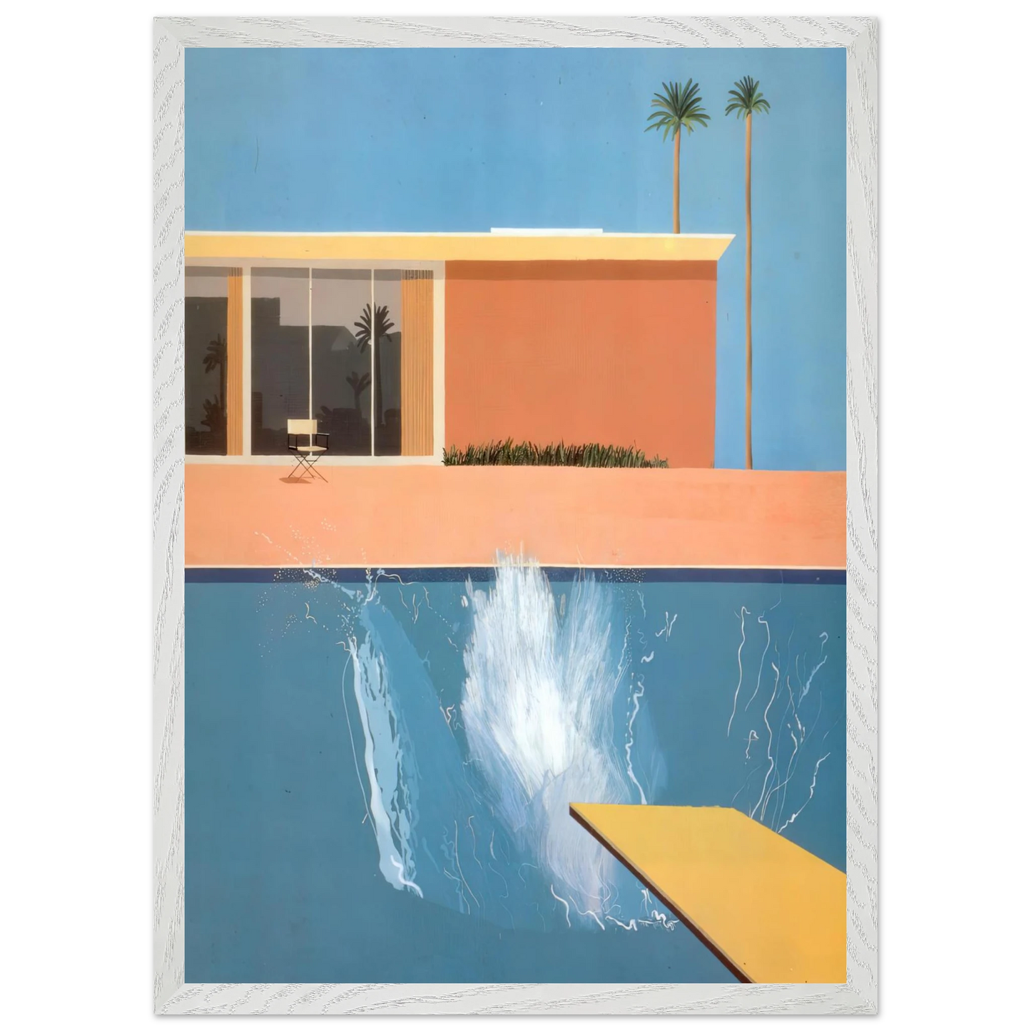 David Hockney - David Hockney Wall art - A1 (59.4 x 84.1 cm) - Premium Wooden Framed Poster With Fine Art Paper - Black frame