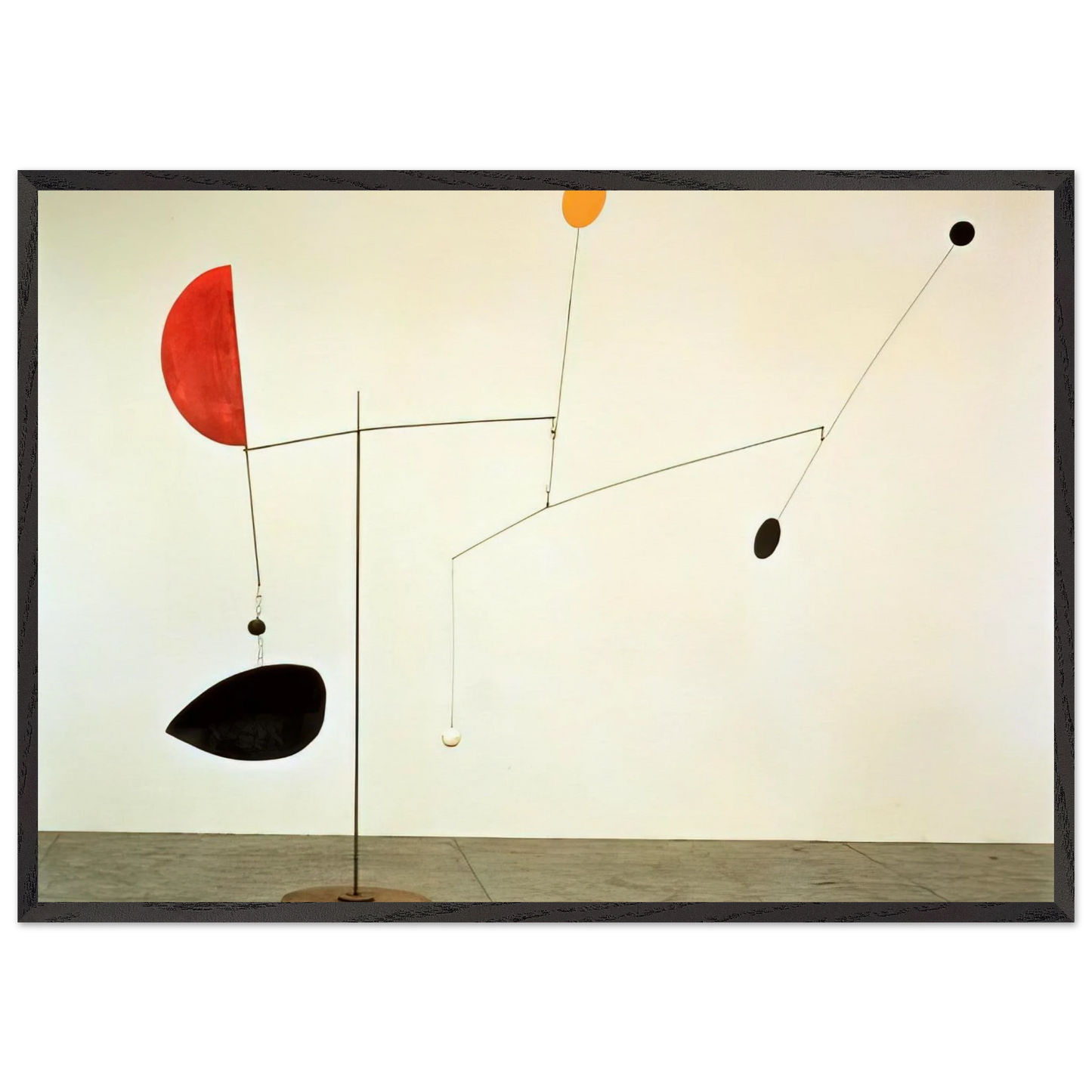 STEEL FISH 1934 - Alexander Calder Framed Art Print – Black Wooden Frame - Default Title - -Framed Art Print