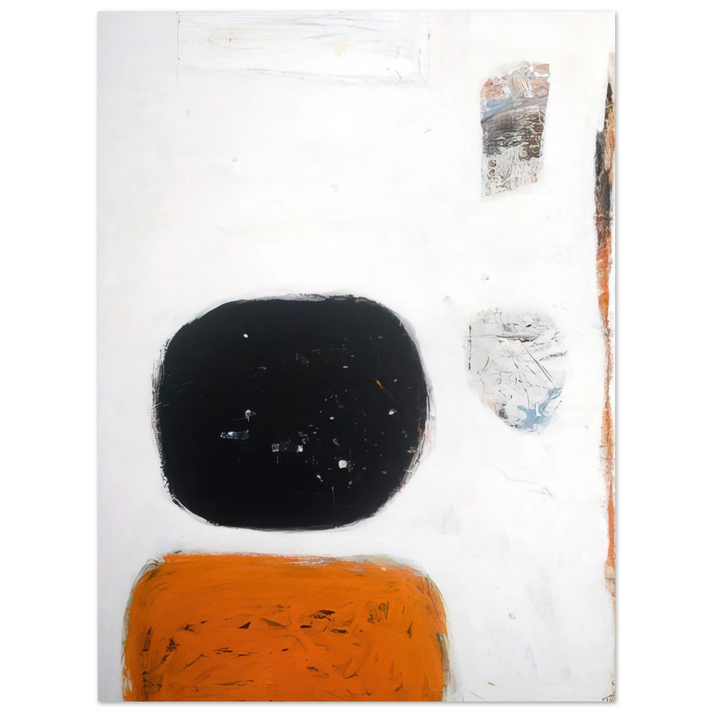 William Scott - Orange, Black and White - 1960 75x100 cm / 30x40inches Fine Art Poster