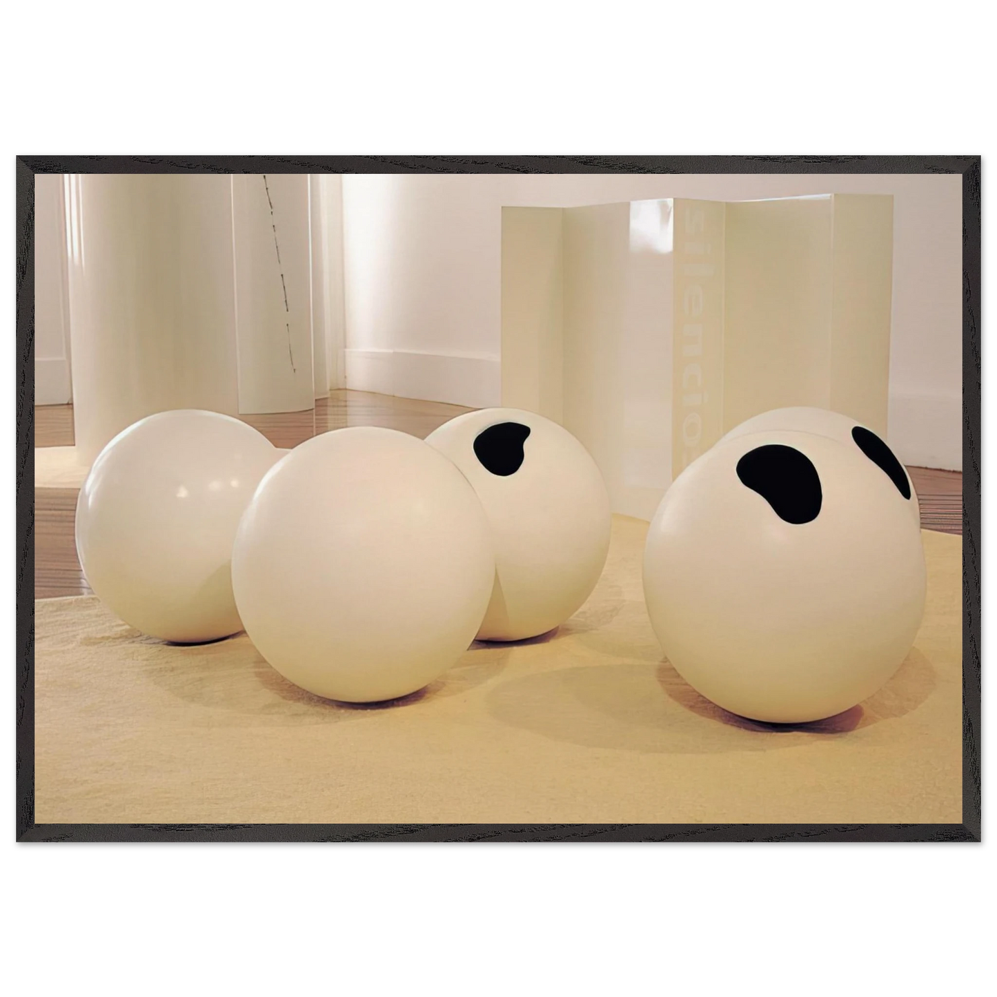 Balls - 2001 - Lygia Pape 70x100 cm / 28x40 inches Framed Art Print – Black Wooden Frame