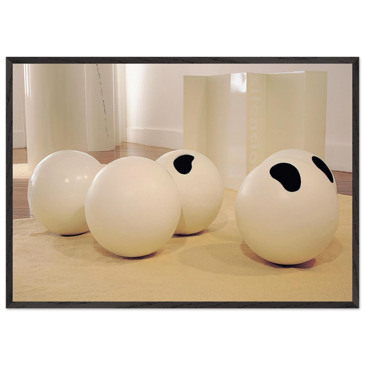 Balls - 2001 - Lygia Pape 70x100 cm / 28x40 inches Framed Art Print – Black Wooden Frame