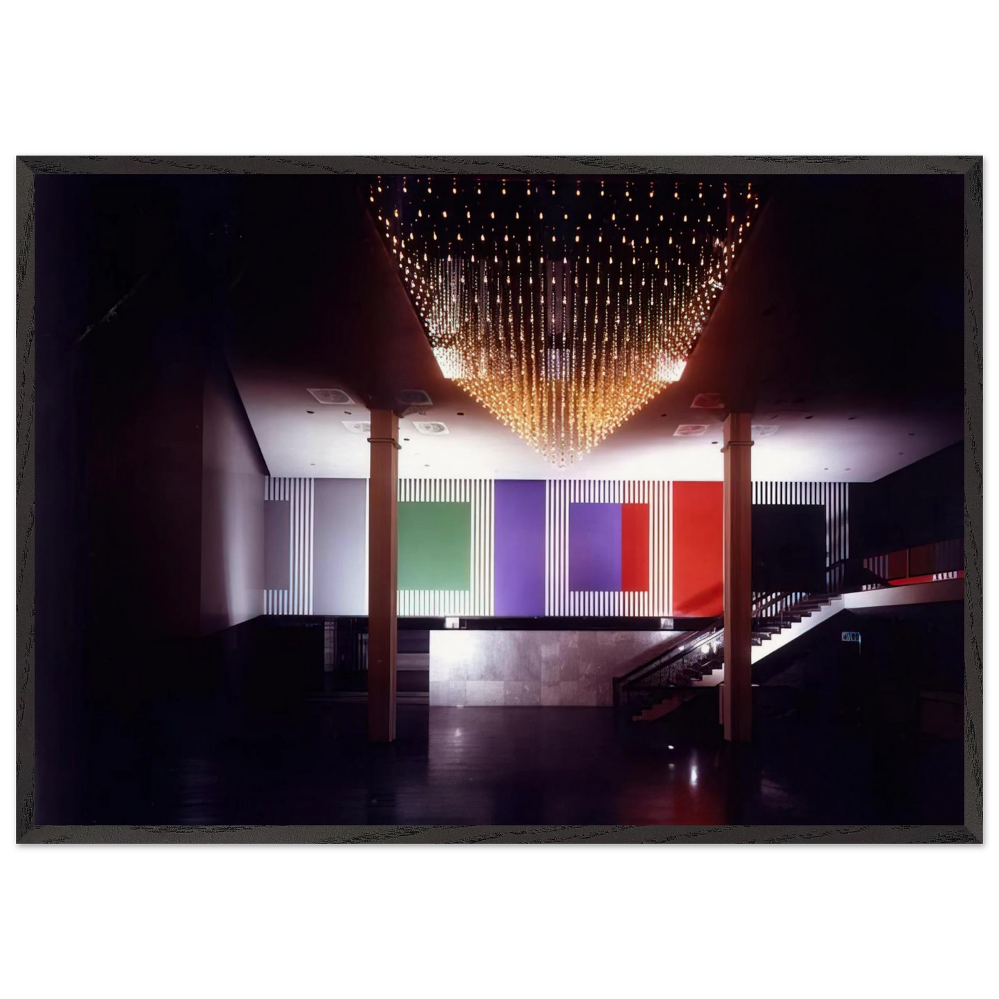 Double Rhythm - 1991 - Daniel Buren Framed Art Print – Black Wooden Frame - Default Title - -Framed Art Print