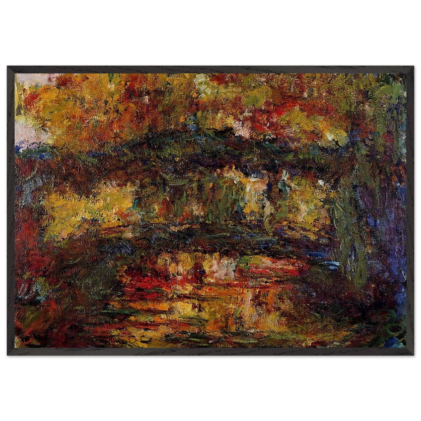 The Japanese Bridge 4 - claude monet Framed Art Print – Black Wooden Frame - Default Title - -Framed Art Print