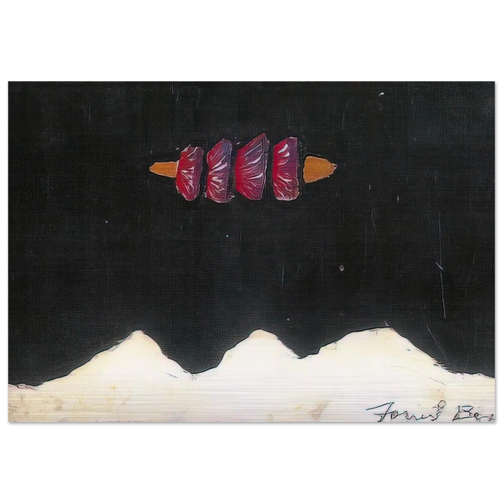 Untitled #39 - 1950 - Forrest Bess Brushed Aluminum Print - 70x100 cm / 28x40 inches | Forrest Bess Aluminum Print | Forrest Bess Prints