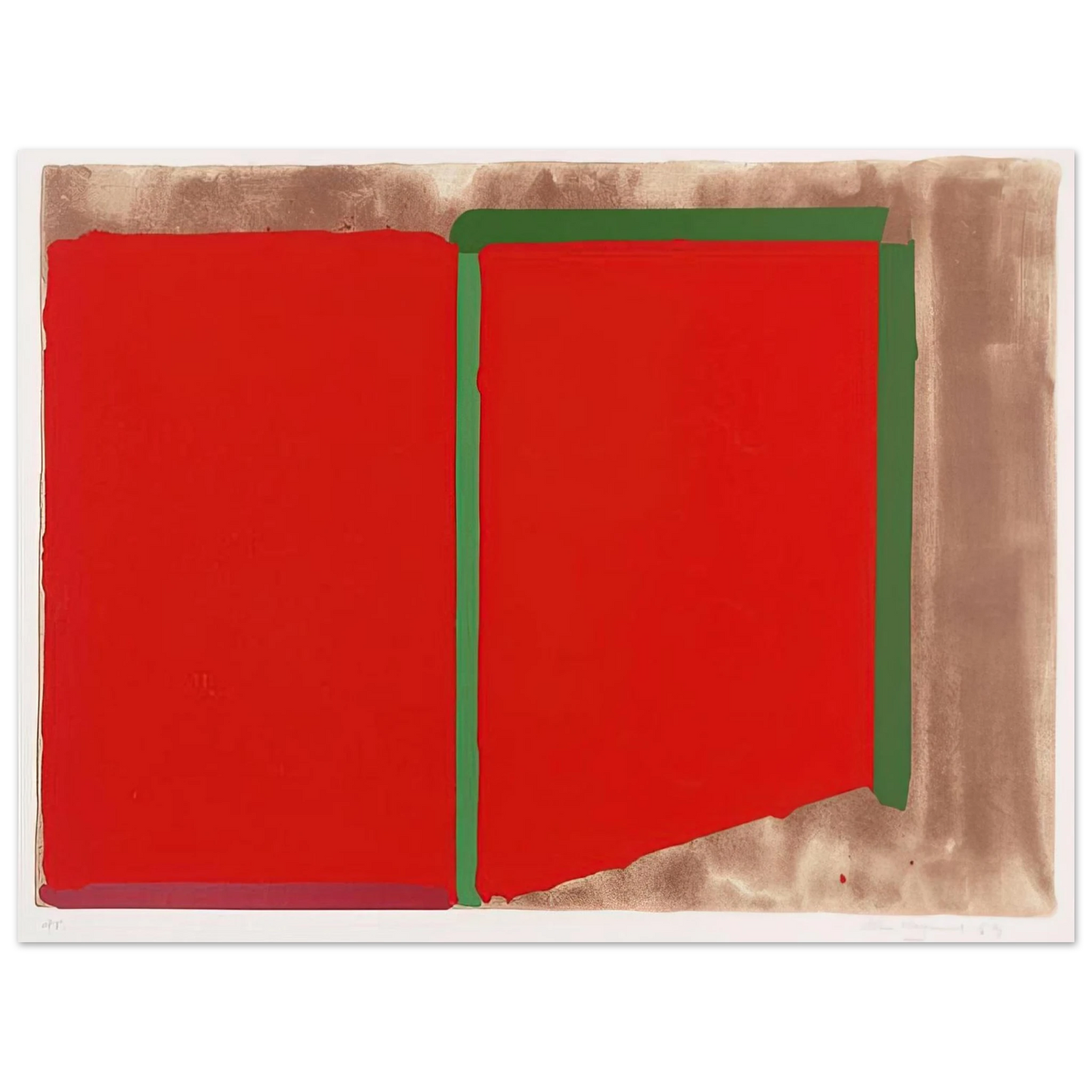 John Hoyland - Reds, Greens - 1969 Fine Art Poster - Default Title