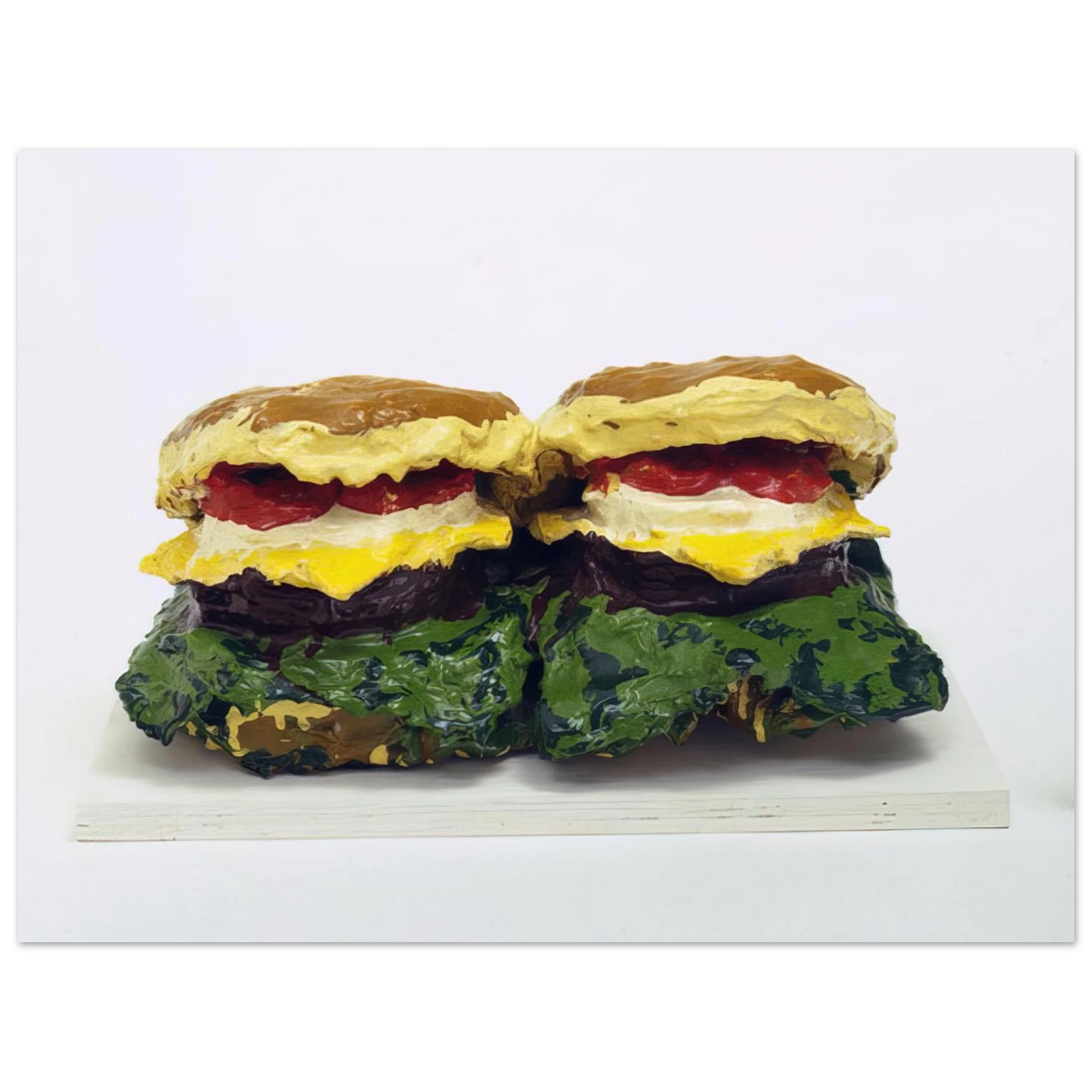 Claes Oldenburg - TWO CHEESEBURGERS WITH EVERYTHING DUAL HAMBURGERS 1962 Fine Art Poster - Default Title