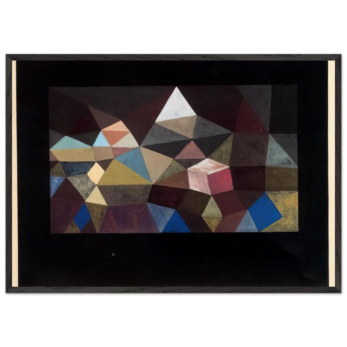 CRYSTALLINE LANDSCAPE 1929 - Paul Klee 70x100 cm / 28x40 inches Framed Art Print – Black Wooden Frame