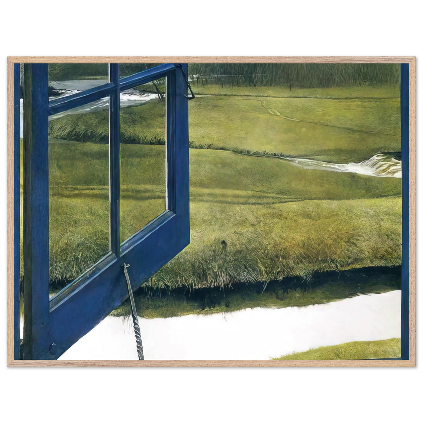 Andrew Wyeth - LOVE IN THE AFTERNOON Wall Art - 60x80 cm / 24x32 inches - Premium Wooden Framed Poster With Fine Art Paper - Black frame
