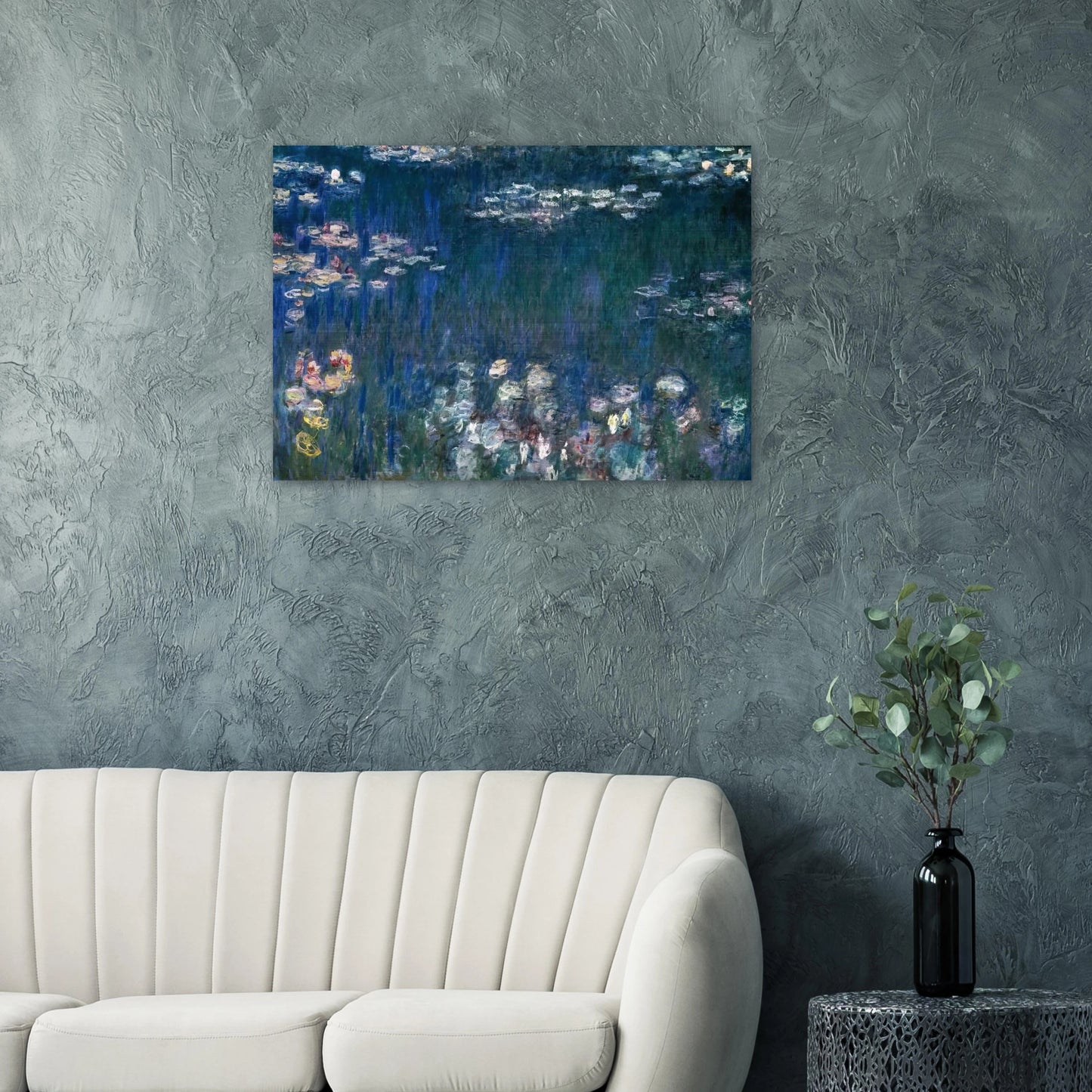 Water Lilies, Green Harmony - claude monet Brushed Aluminum Print - 70x100 cm / 28x40 inches | claude monet Aluminum Print | claude monet Prints