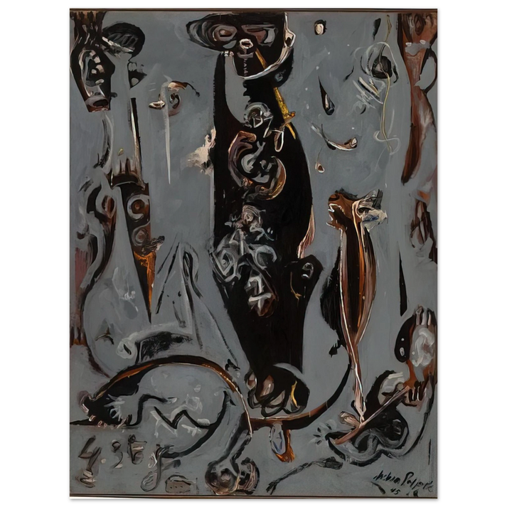 Jackson Pollock - TOTEM LESSON 2 1945 75x100 cm / 30x40inches Fine Art Poster