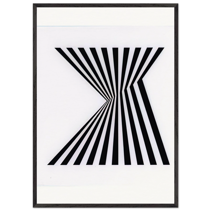 UNTITLED FRAGMENT 1 1965 - Bridget Riley 70x100 cm / 28x40 inches Framed Art Print – Black Wooden Frame