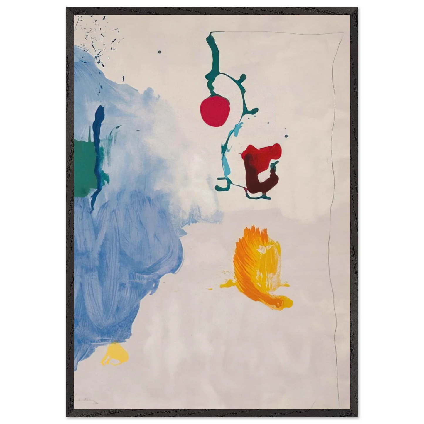 Eve - 1995 - Helen Frankenthaler 70x100 cm / 28x40 inches Framed Art Print – Black Wooden Frame