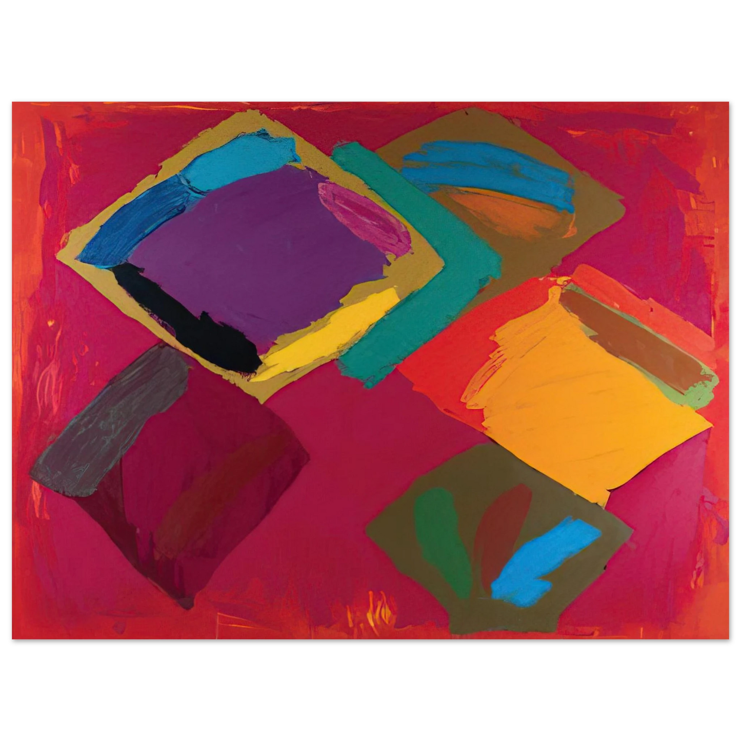 John Hoyland - Tiger Walk 3.4.81 - 1981 Fine Art Poster - Default Title