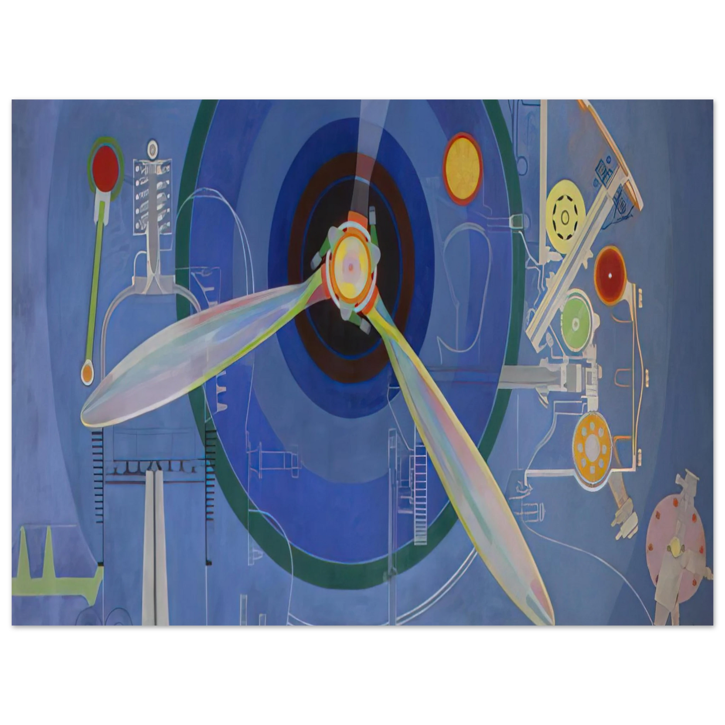 Sonia Delaunay - HELICE DECORATION POUR LE PALAIS DE L AIR EXPOSITION INTERNATIONALE DES ARTS ET DES TECHNIQUES DANS 1937 Fine Art Poster - Default Title