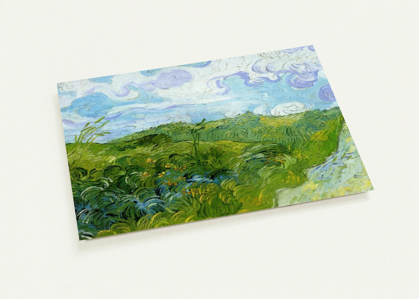 Green Wheat Fields By Vincent van Gogh Pack of 10 Post Cards | Vincent van Gogh Post Cards | A6 (10.5 x 14.8 cm) - 4.1 x 5.8 inches