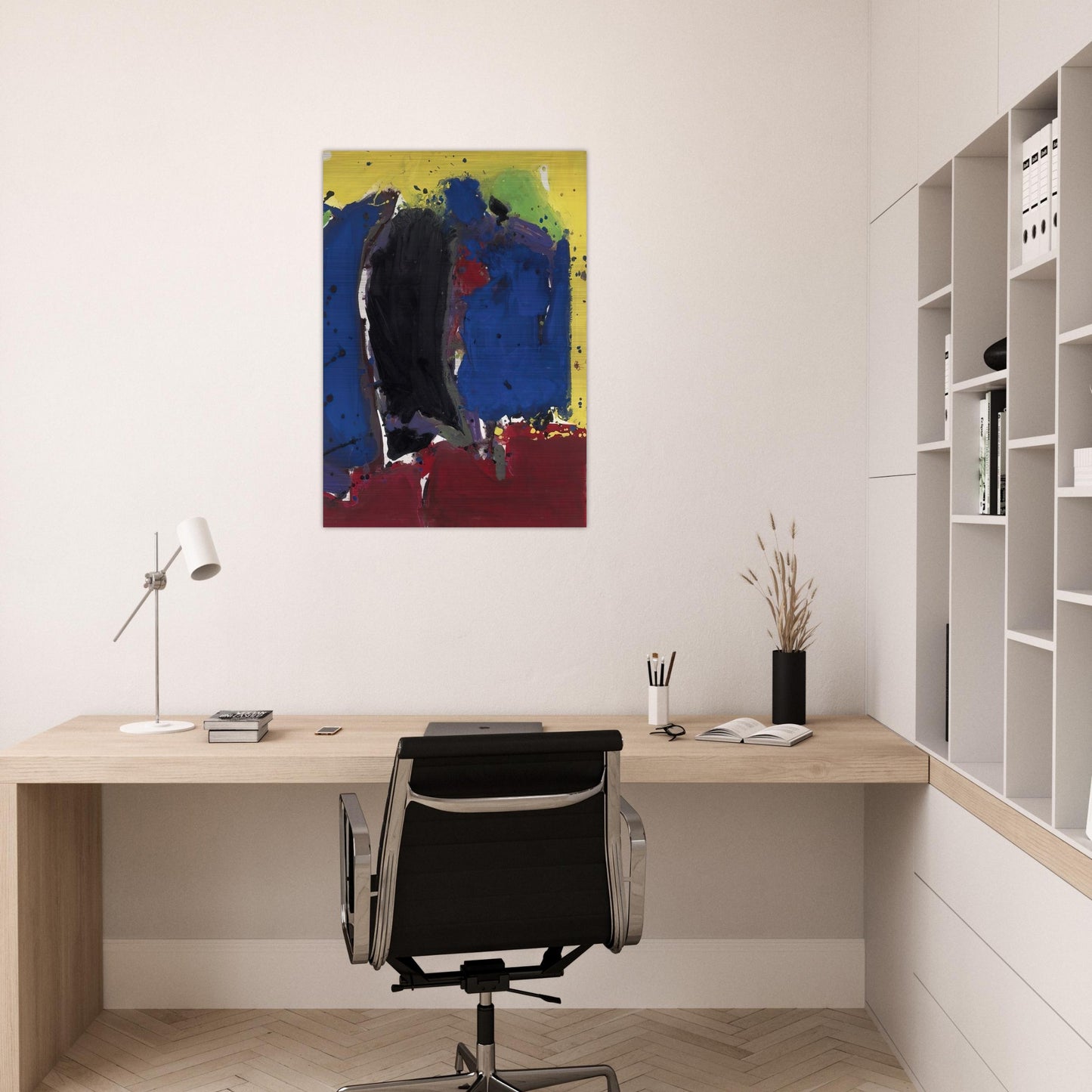 Composition - Sam Francis Brushed Aluminum Print - 70x100 cm / 28x40 inches | Sam Francis Aluminum Print | Sam Francis Prints