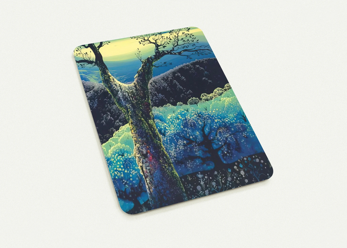 Orchard in Bloom By Eyvind Earle Pack of 10 Post Cards | Eyvind Earle Post Cards | A6 (10.5 x 14.8 cm) - 4.1 x 5.8 inches