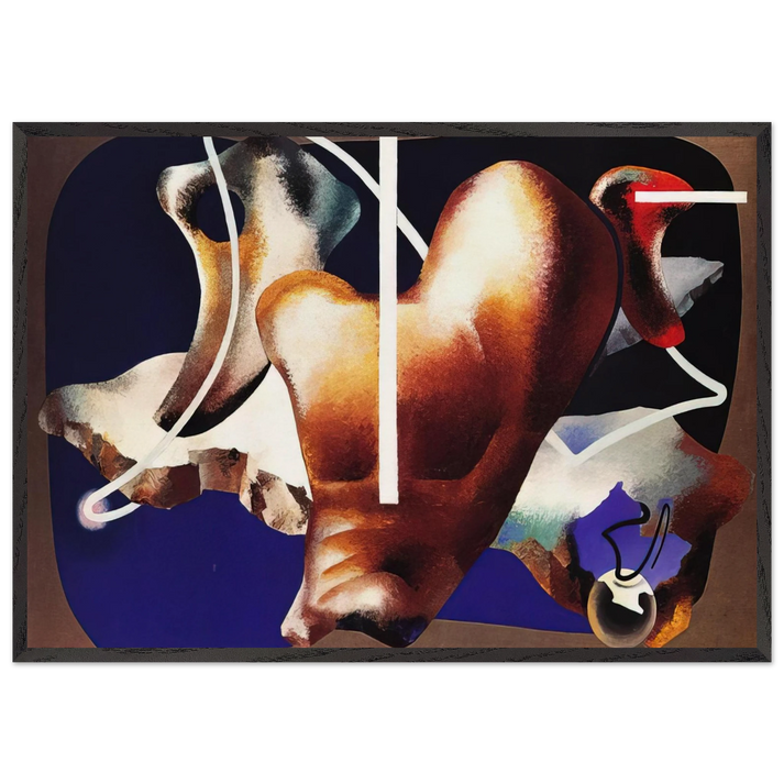 SUPERAMENTO TERRESTRE 1932 - Enrico Prampolini 70x100 cm / 28x40 inches Framed Art Print – Black Wooden Frame