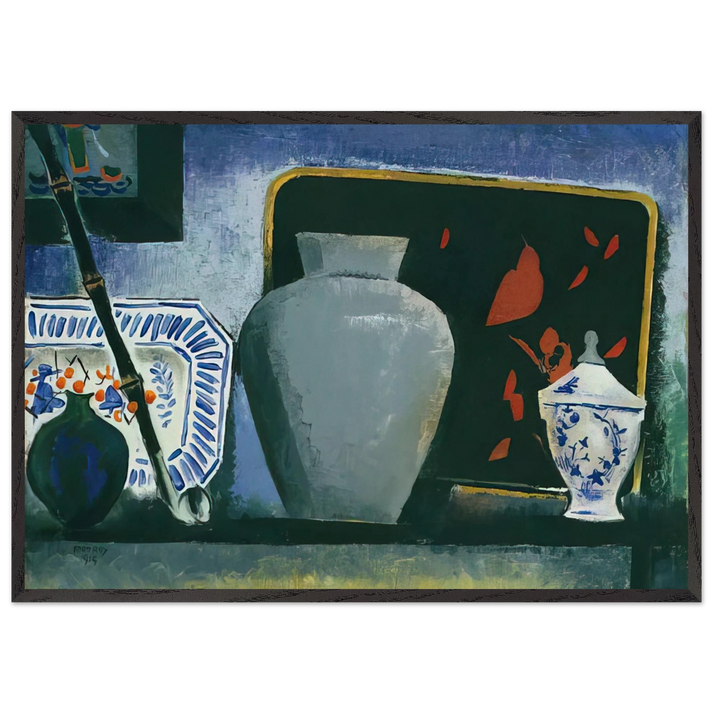 THE BLACK TRAY - Man Ray 70x100 cm / 28x40 inches Framed Art Print – Black Wooden Frame