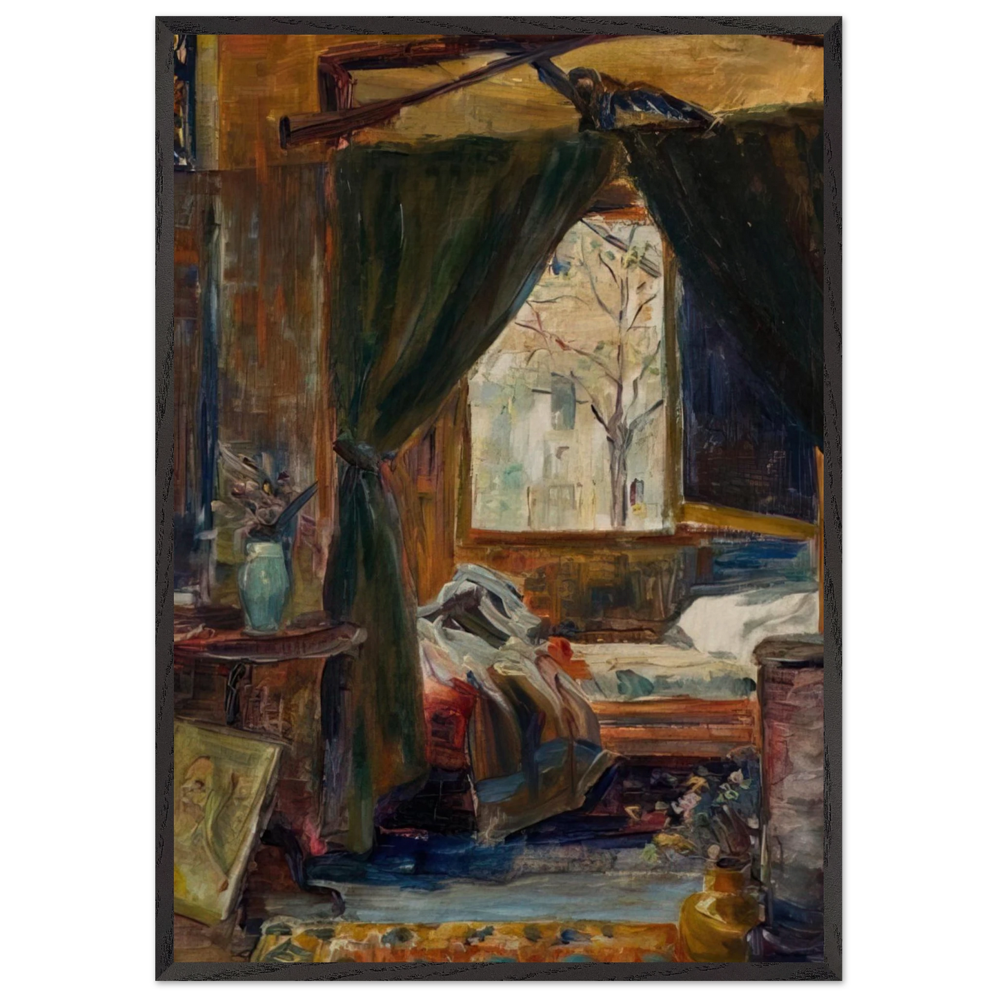 Interior of the Atelier De Auteuil - Tarsila do Amaral 70x100 cm / 28x40 inches Framed Art Print – Black Wooden Frame
