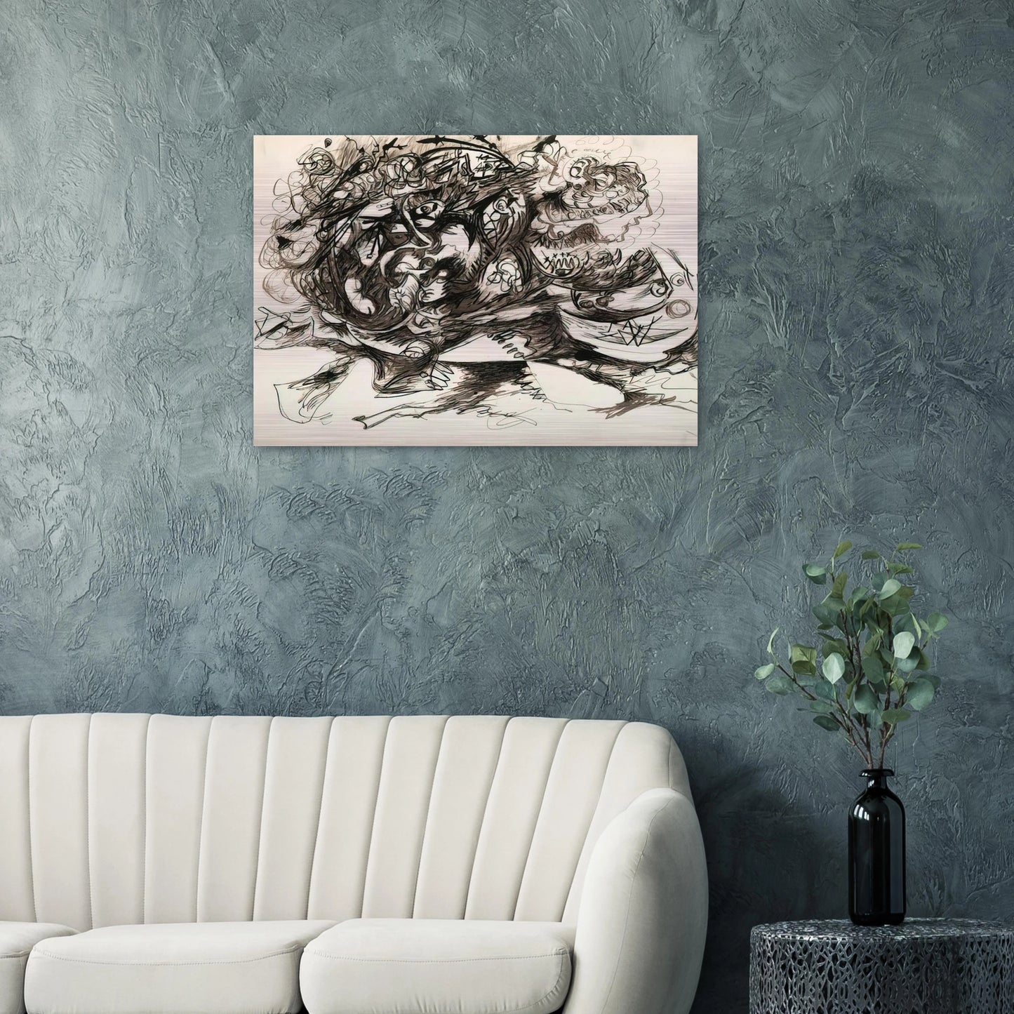 UNTITLED O CONNOR THAW 771 - Jackson Pollock Brushed Aluminum Print - 70x100 cm / 28x40 inches | Jackson Pollock Aluminum Print | Jackson Pollock Prints