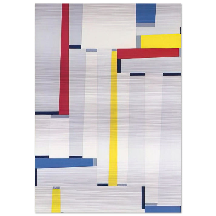 Relational Painting #55 - 1951 - Fritz Glarner Brushed Aluminum Print - 70x100 cm / 28x40 inches | Fritz Glarner Aluminum Print | Fritz Glarner Prints