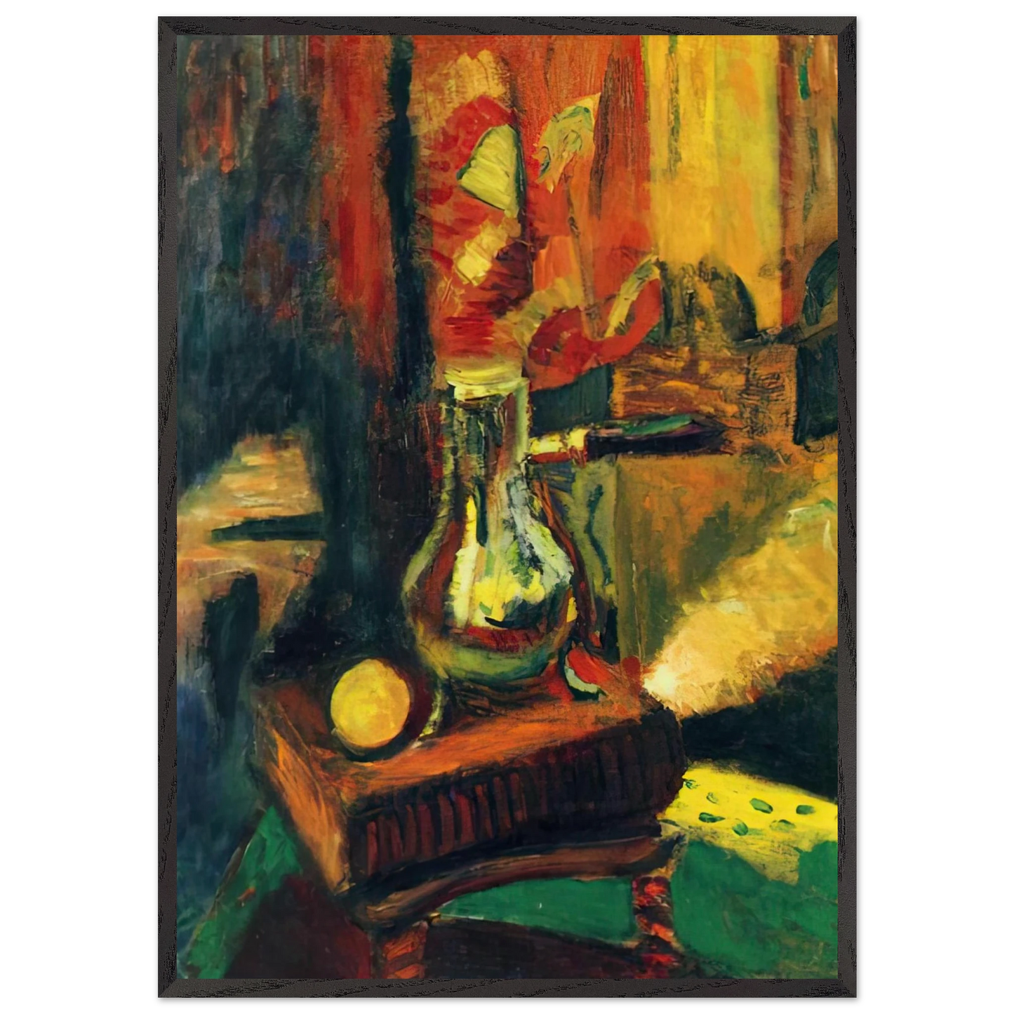 STILL LIFE WITH CHOCOLATE POT 1900 - Henri Matisse Framed Art Print – Black Wooden Frame - Default Title - -Framed Art Print