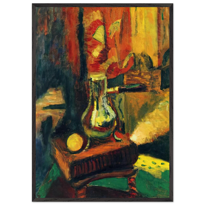STILL LIFE WITH CHOCOLATE POT 1900 - Henri Matisse 70x100 cm / 28x40 inches Framed Art Print – Black Wooden Frame
