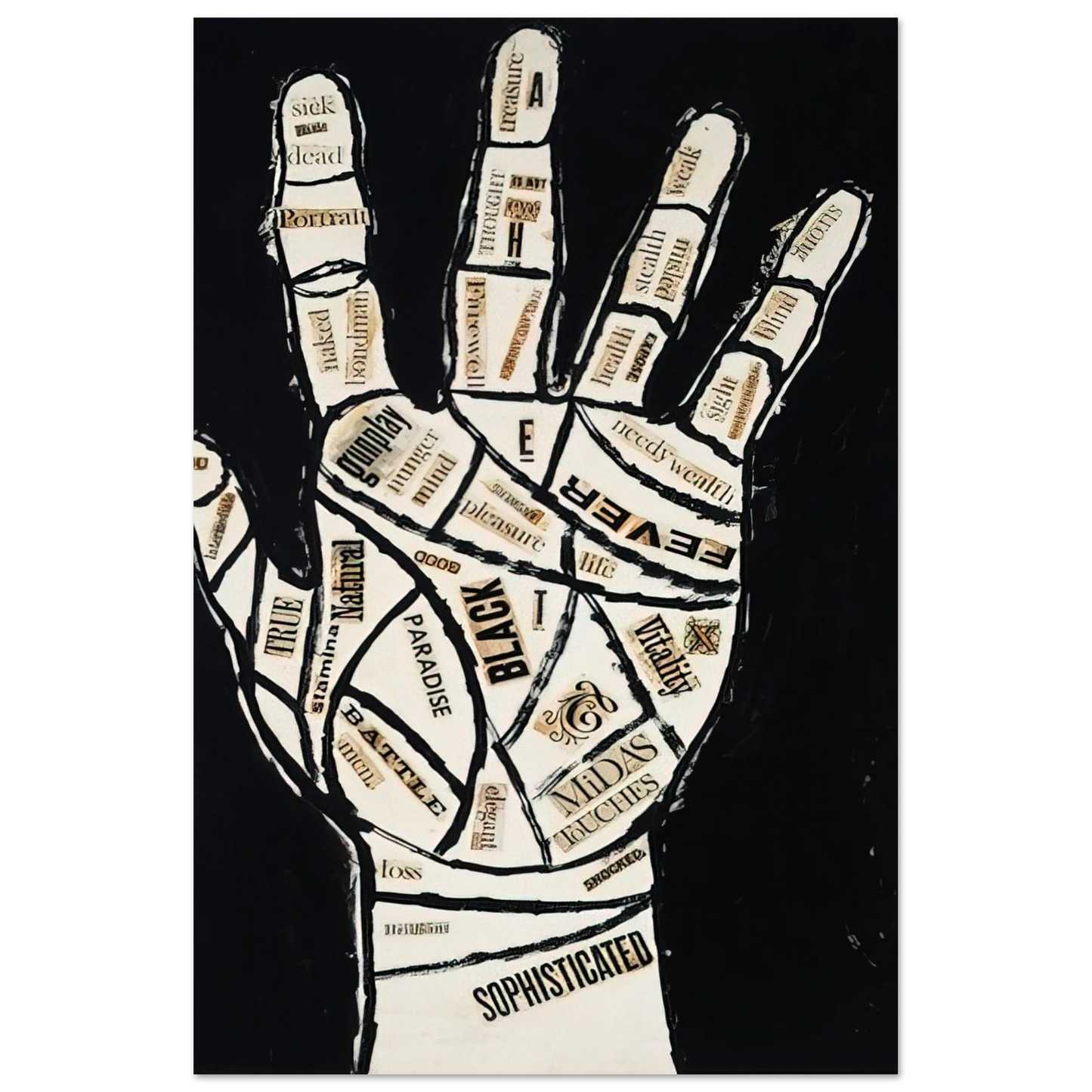 Andy Warhol - Hand Fine Art Poster - 40x60 cm / 16x24 inches
