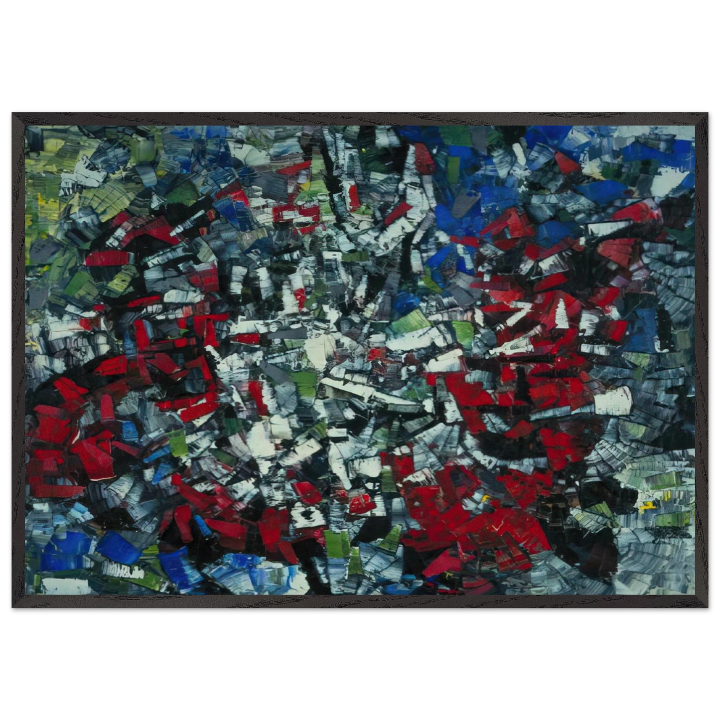 The Wheel II - Jean-Paul Riopelle Framed Art Print – Black Wooden Frame - Default Title - -Framed Art Print