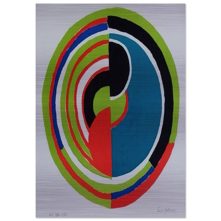ABSTRACT SWIRL - Sonia Delaunay Brushed Aluminum Print - 70x100 cm / 28x40 inches | Sonia Delaunay Aluminum Print | Sonia Delaunay Prints