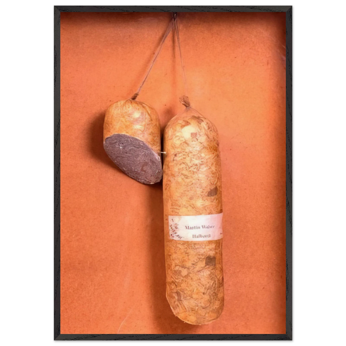 Literature Sausage - 1974 - Dieter Roth 70x100 cm / 28x40 inches Framed Art Print – Black Wooden Frame