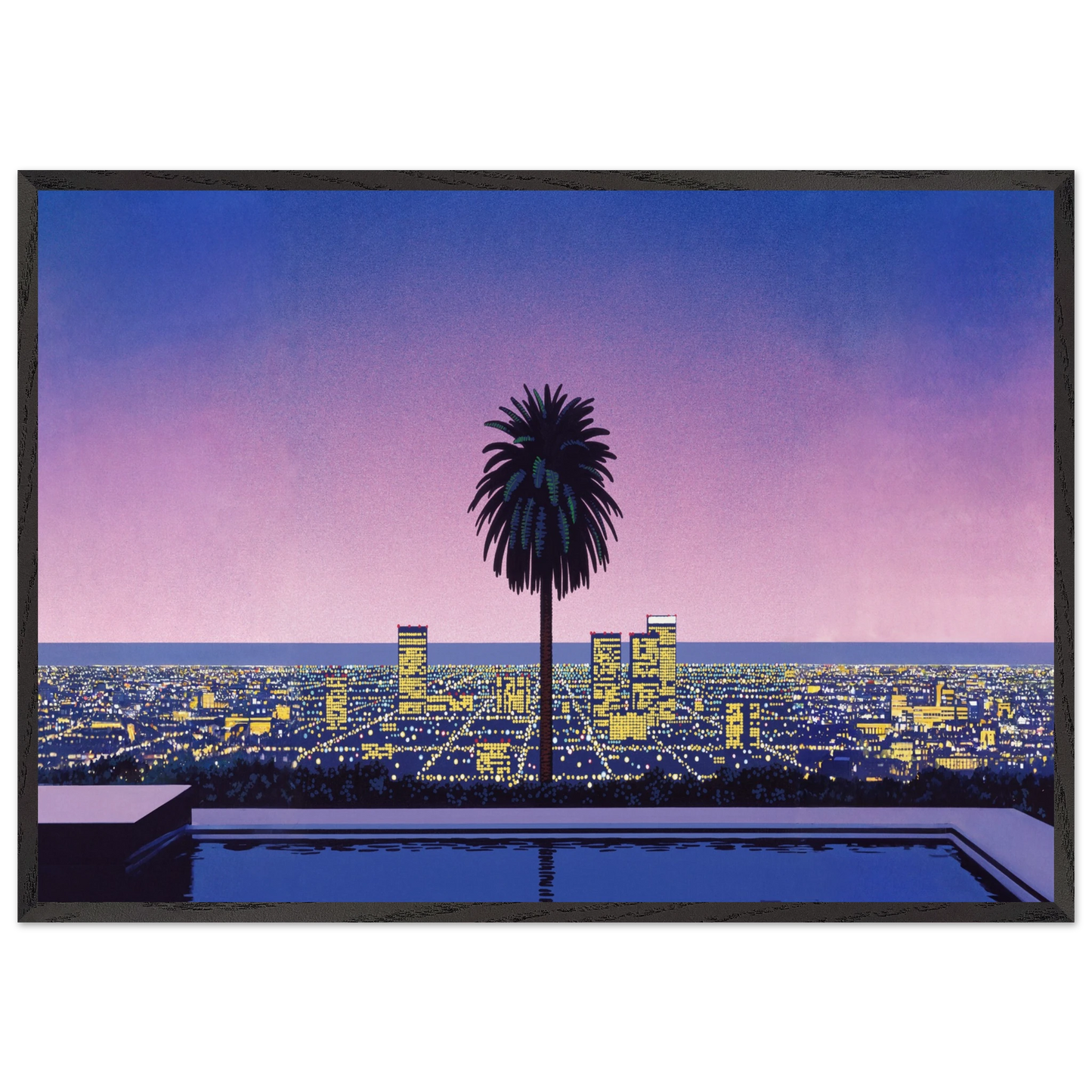 Pacific Breeze 2 N1 - Hiroshi Nagai 70x100 cm / 28x40 inches Framed Art Print – Black Wooden Frame