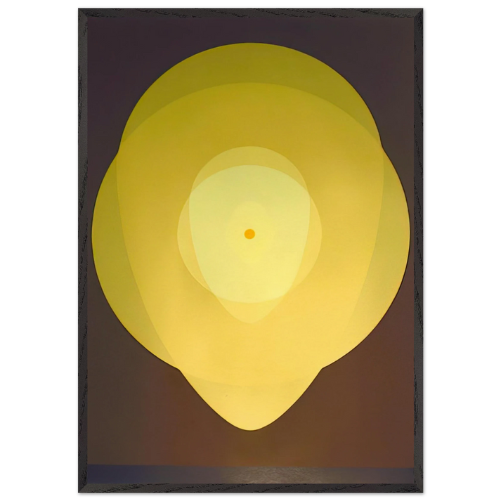 Yellow Mandala - 1970 - Clarence Holbrook Carter 70x100 cm / 28x40 inches Framed Art Print – Black Wooden Frame