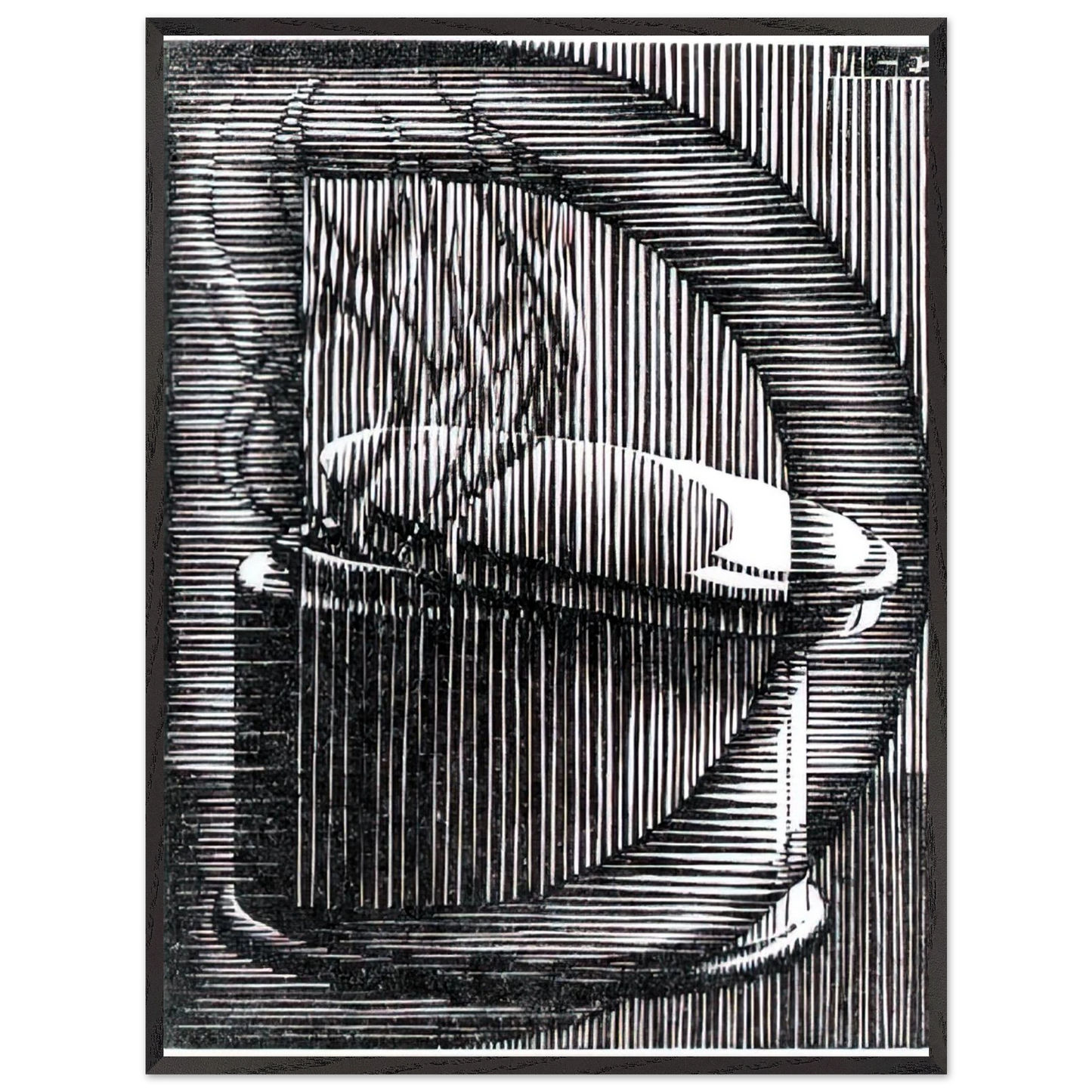 MC Escher - INITIAL D Wall Art - 30x40 cm / 12x16 inches - Fine Art Poster - -