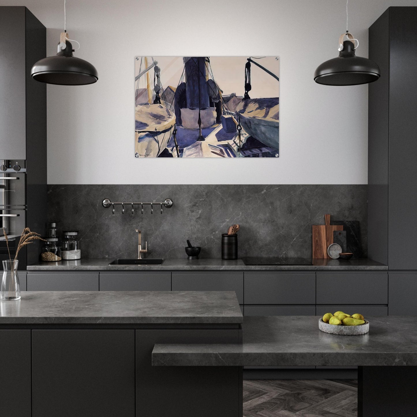 Funnel of Trawler - Edward Hopper Acrylic Print - 70x100 cm / 28x40″ inches | Edward Hopper Wall Art | Edward Hopper Prints