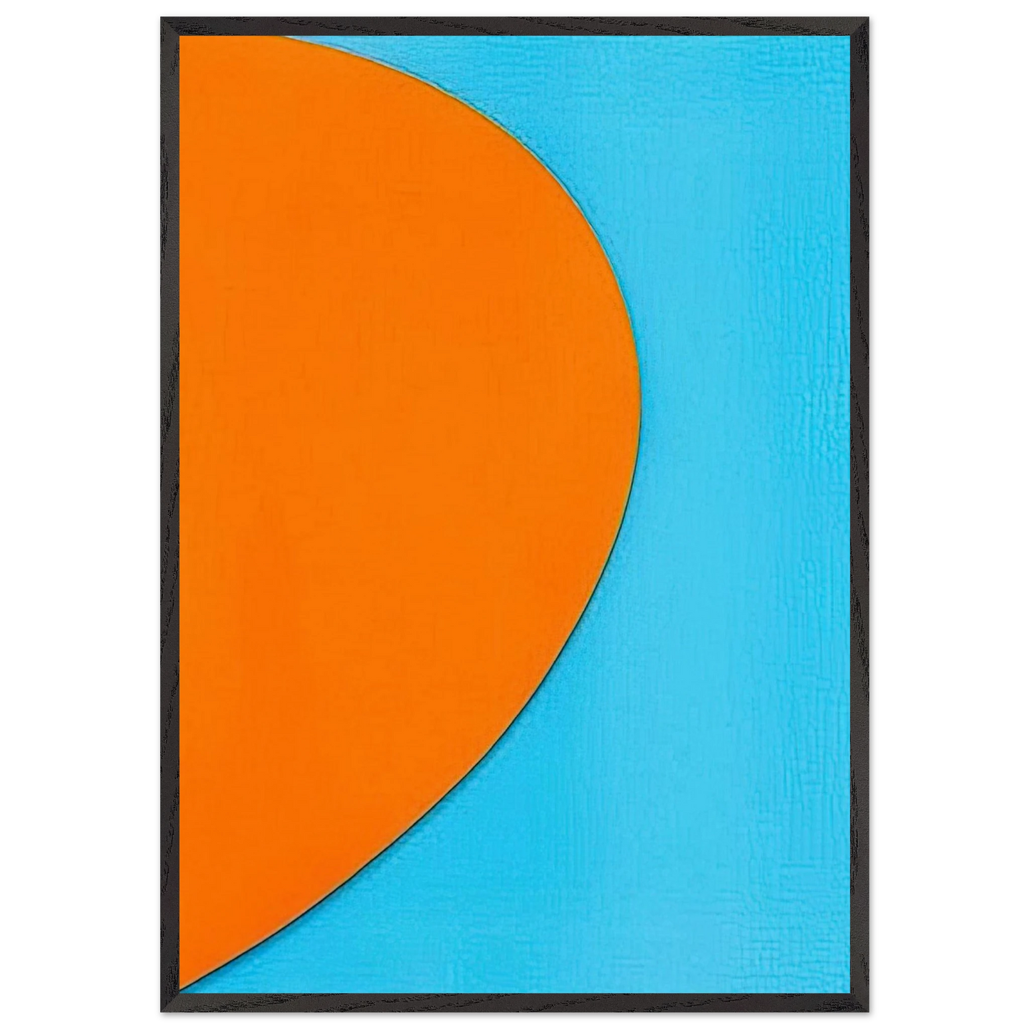 Orange Relief with Blue - Ellsworth Kelly 70x100 cm / 28x40 inches Framed Art Print – Black Wooden Frame