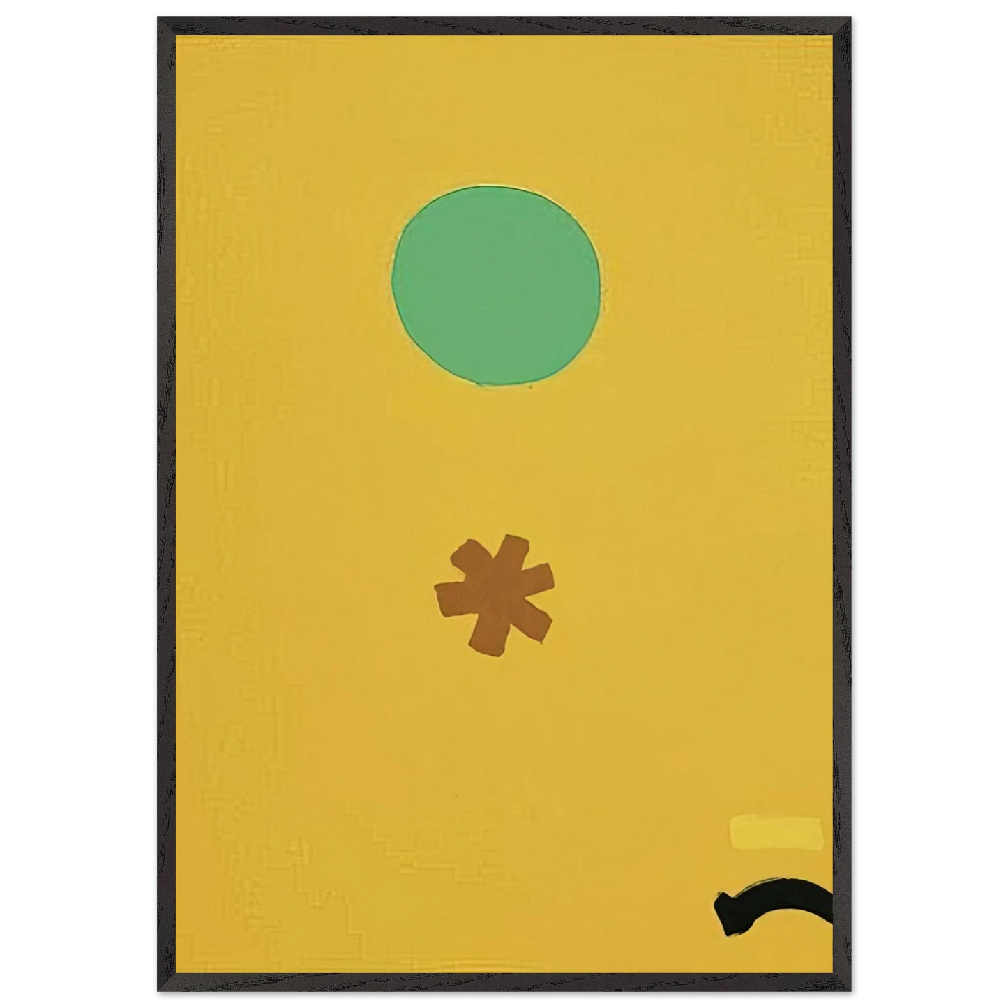 Black Note - 1971 - Adolph Gottlieb 70x100 cm / 28x40 inches Framed Art Print – Black Wooden Frame